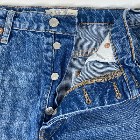 FREE PEOPLE WE THE FREE Jeans Women Distressed Size 27 Button Fly Raw Bohemian - Picture 3 of 16